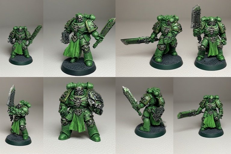 Mastering the Art of Painting Warhammer Miniatures with Akhelian Green Over Retributor Armor